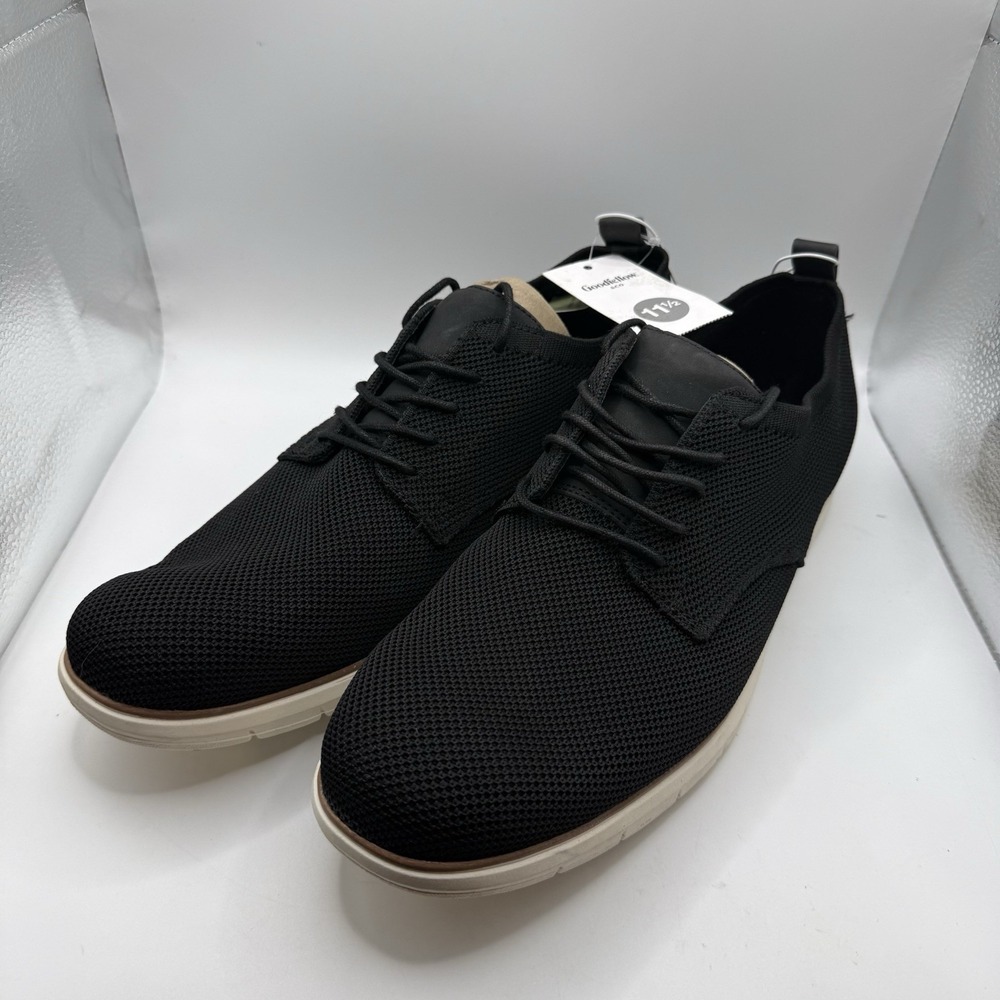 Goodfellow & Co Black Knit Dress Shoes Mens 11.5 Lightweight Comfort New